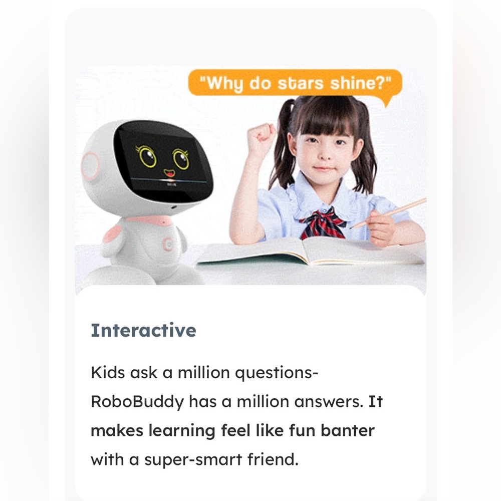 AI-Powered Robobuddy - Interactive Toy - Blue and White - Picture 6 of 9